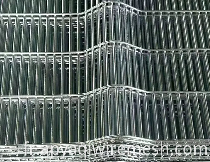 Panneau de clôture à mailles en fil métallique galvanisé dans un panneau de mailles métalliques soudées en acier inoxydable